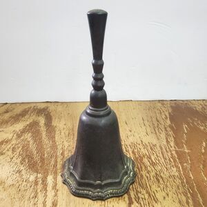 Vintage Silver Plate Bell by Avon Hudson Manor Collection Natural Patina 1970s